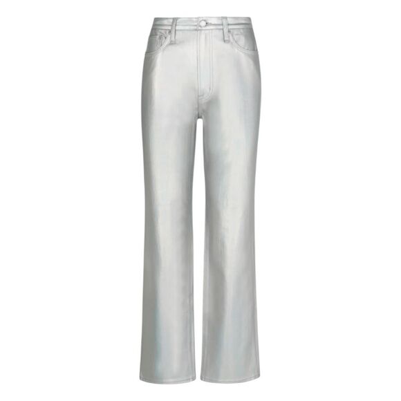 Pistola Cassie Super High Rise Straight Leg Jeans Coated Prism Silver Denim 30 - Picture 2 of 11